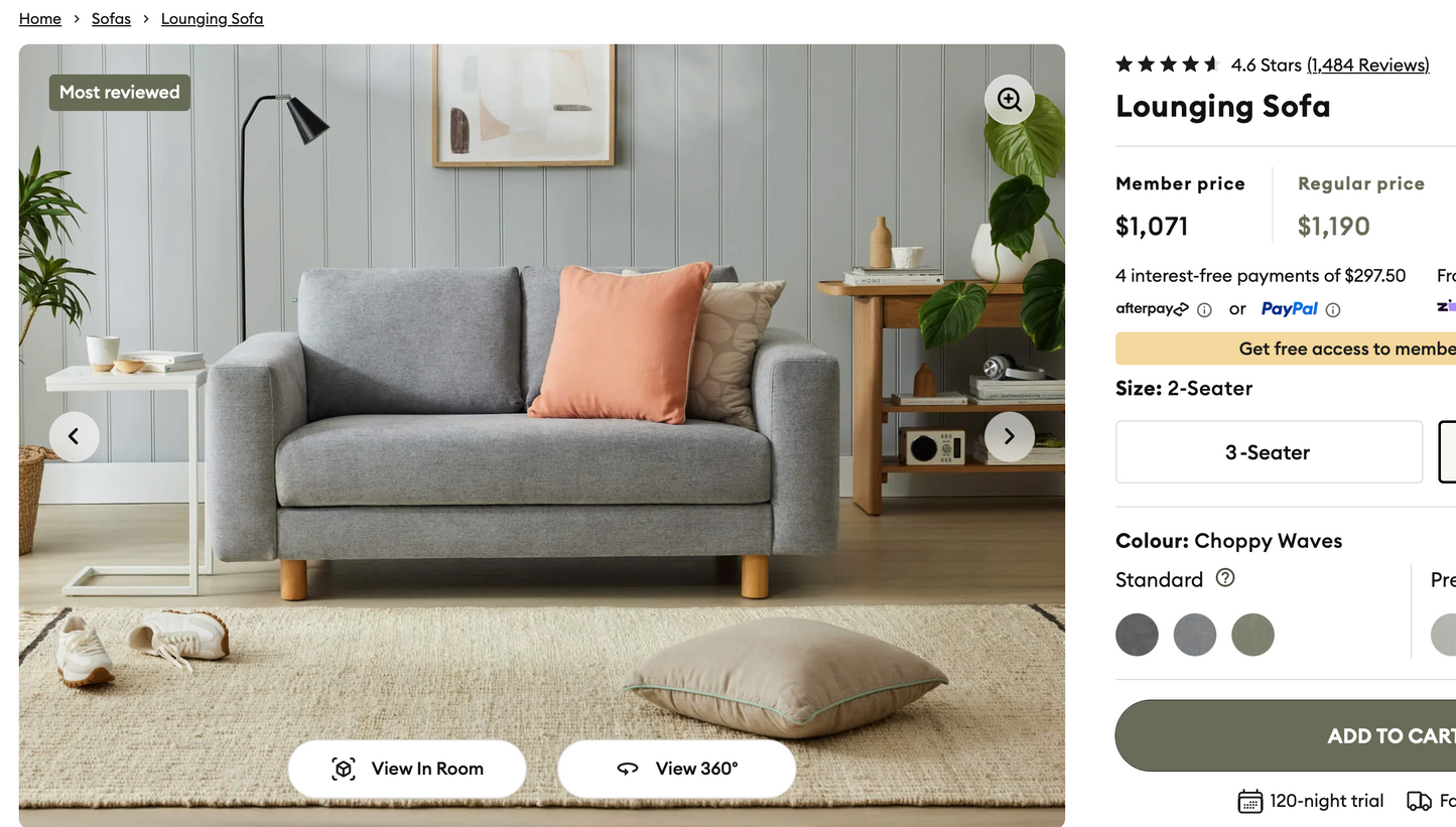 Koala Lounging 2 Seater Sofa + Ottoman