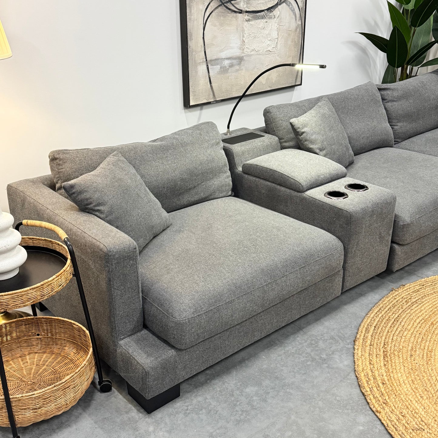 Harvey Norman 4 Seater Modular Sofa with Ottoman