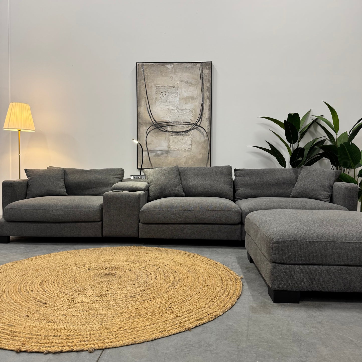 Harvey Norman 4 Seater Modular Sofa with Ottoman