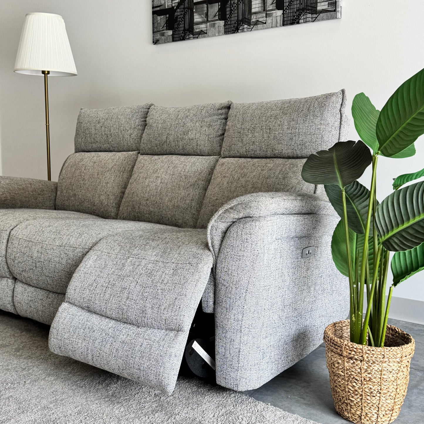 Plush Odette 3 seat dual Electric Recliners Sofa