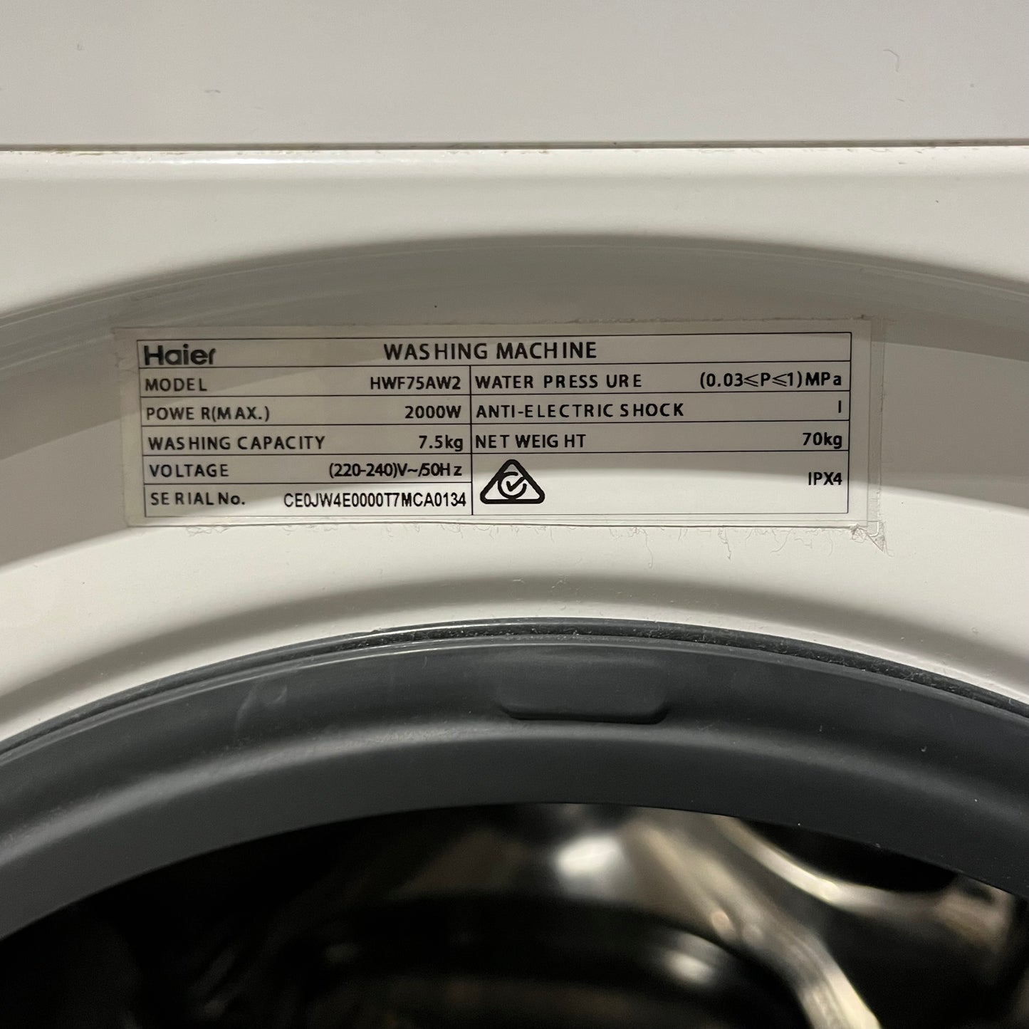 Haier 7.5Kg Washing Machine [HWF75AW2]