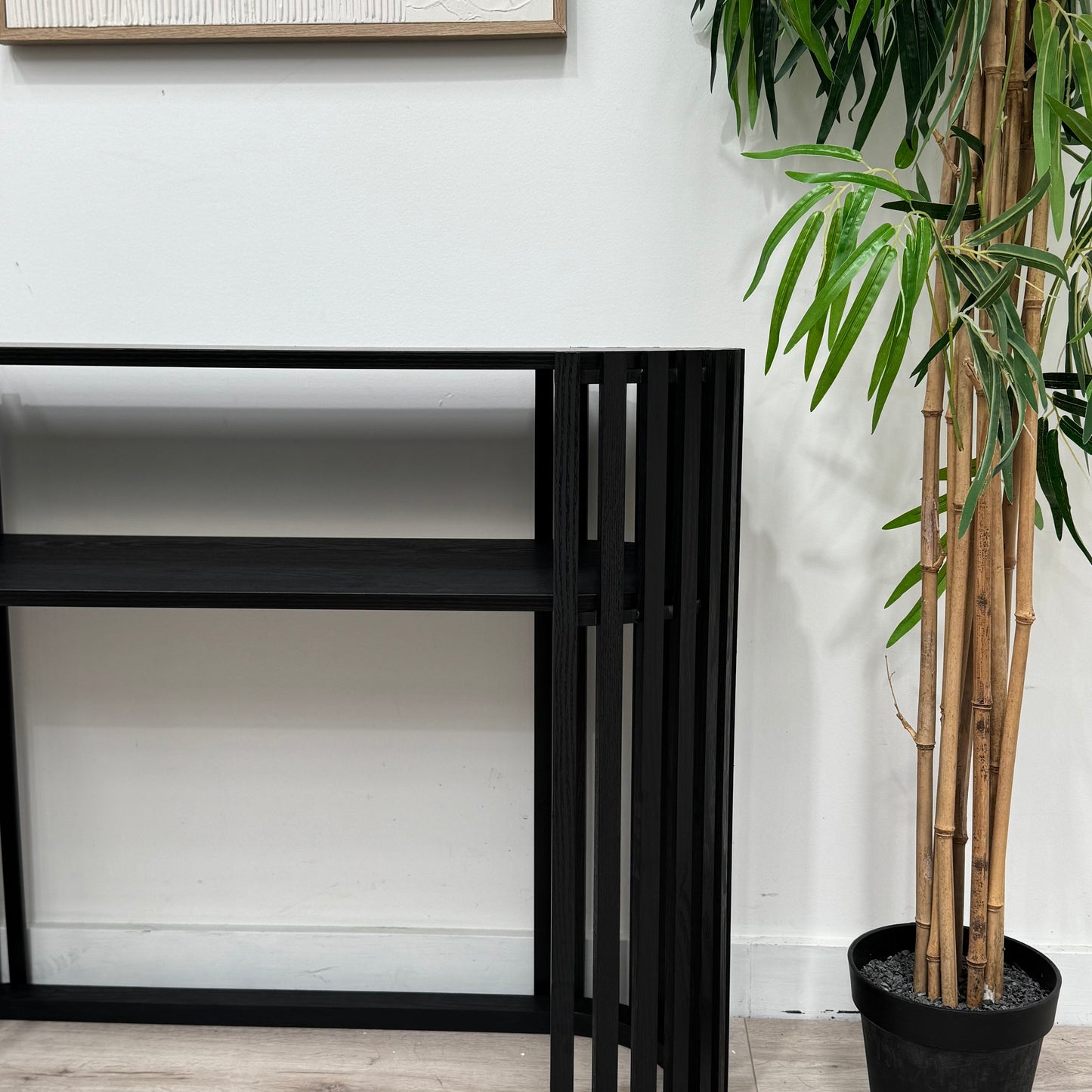 FocusOn Balck Solid Wood Hall Table