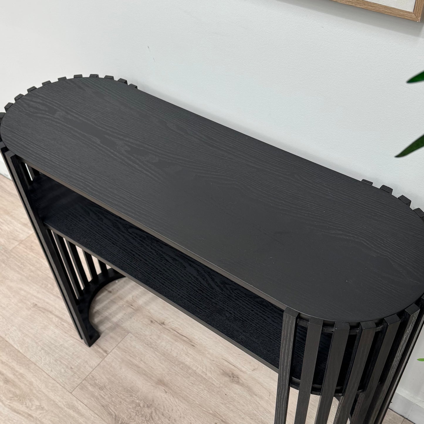 FocusOn Balck Solid Wood Hall Table