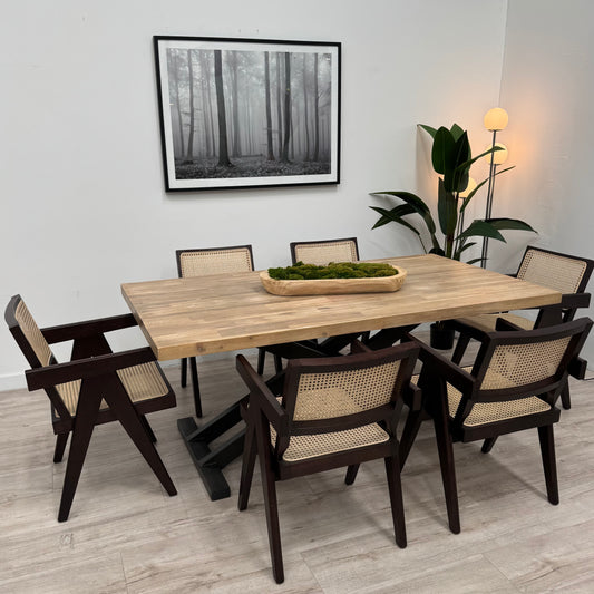 FocusOn Solid Wood Dining Table  (Table Only)