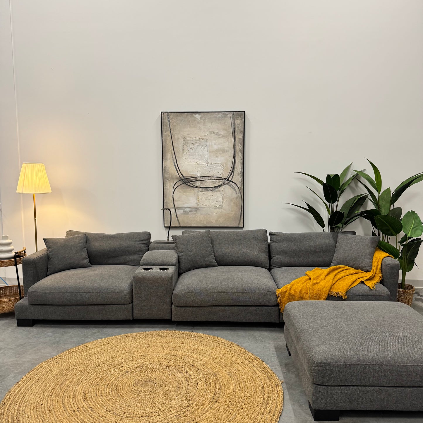Harvey Norman 4 Seater Modular Sofa with Ottoman