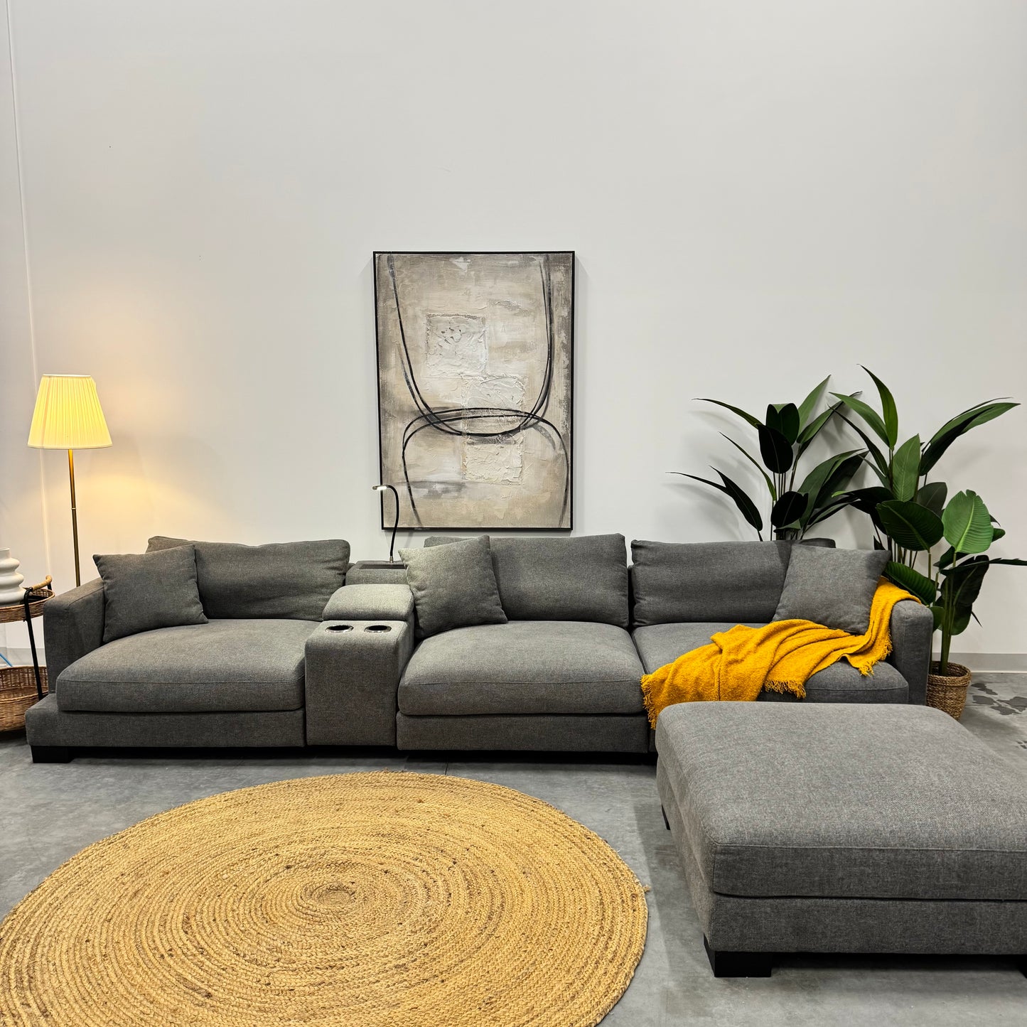 Harvey Norman 4 Seater Modular Sofa with Ottoman