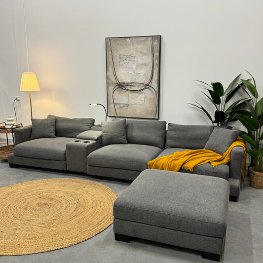 Harvey Norman 4 Seater Modular Sofa with Ottoman