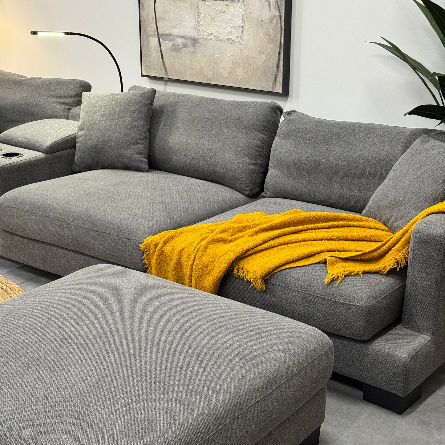 Harvey Norman 4 Seater Modular Sofa with Ottoman