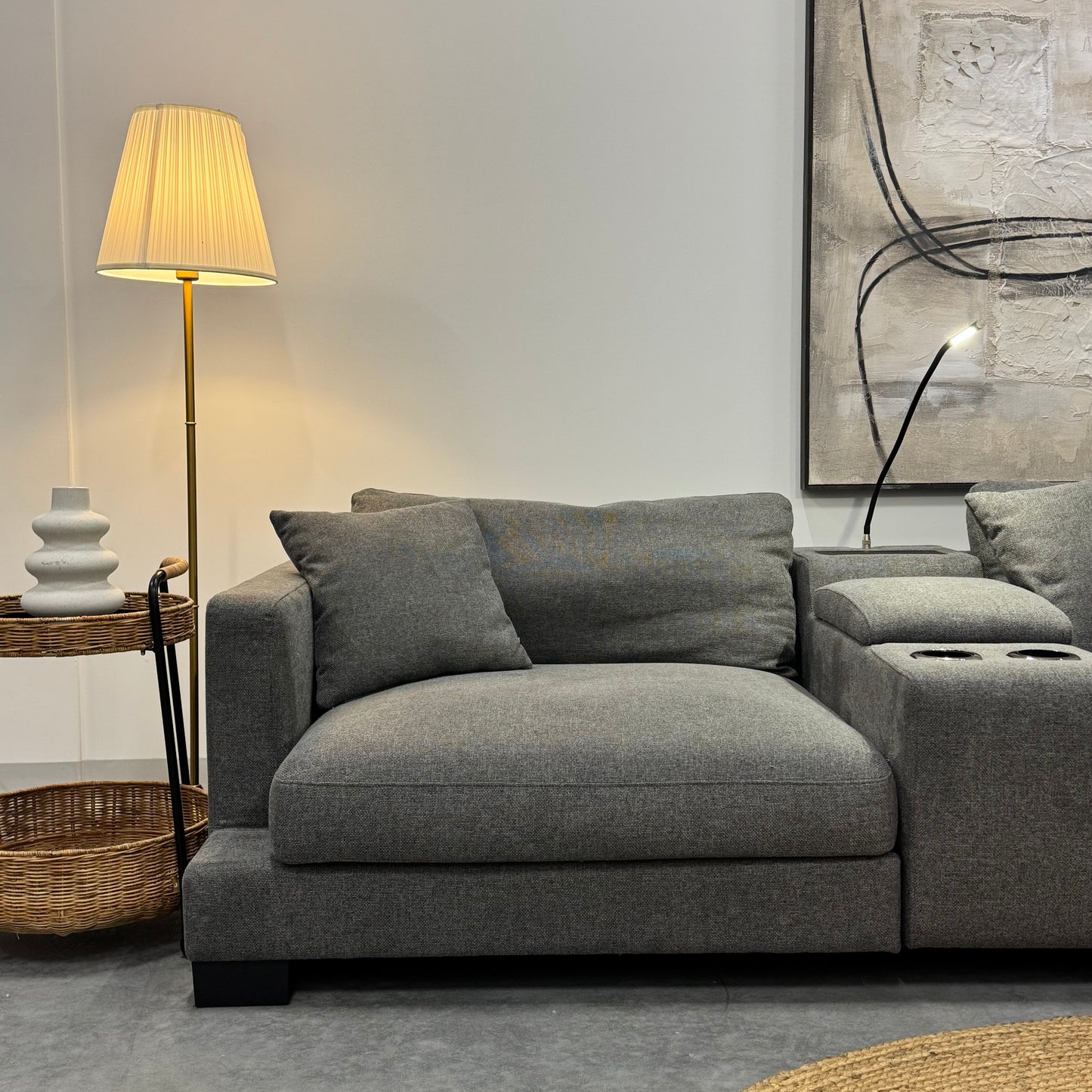 Harvey Norman 4 Seater Modular Sofa with Ottoman