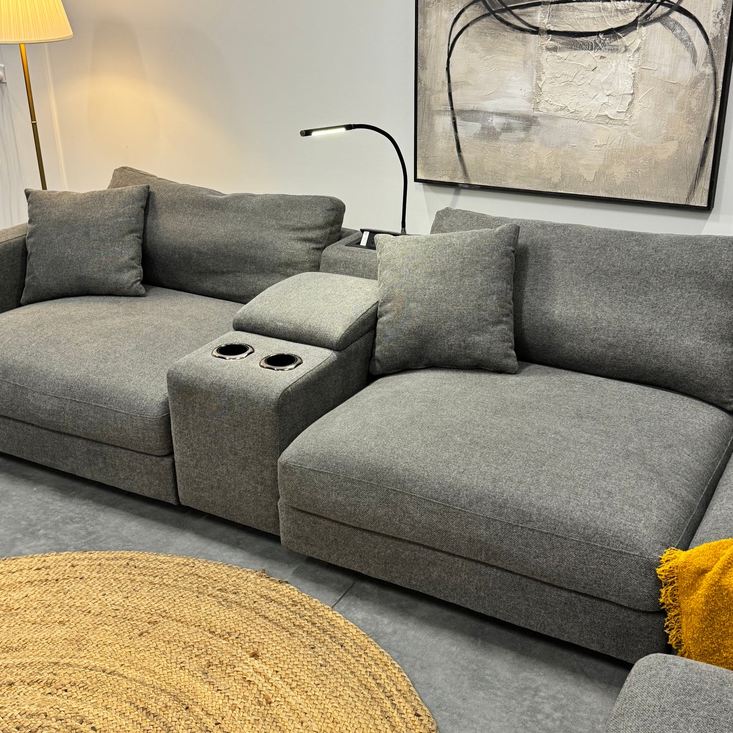Harvey Norman 4 Seater Modular Sofa with Ottoman
