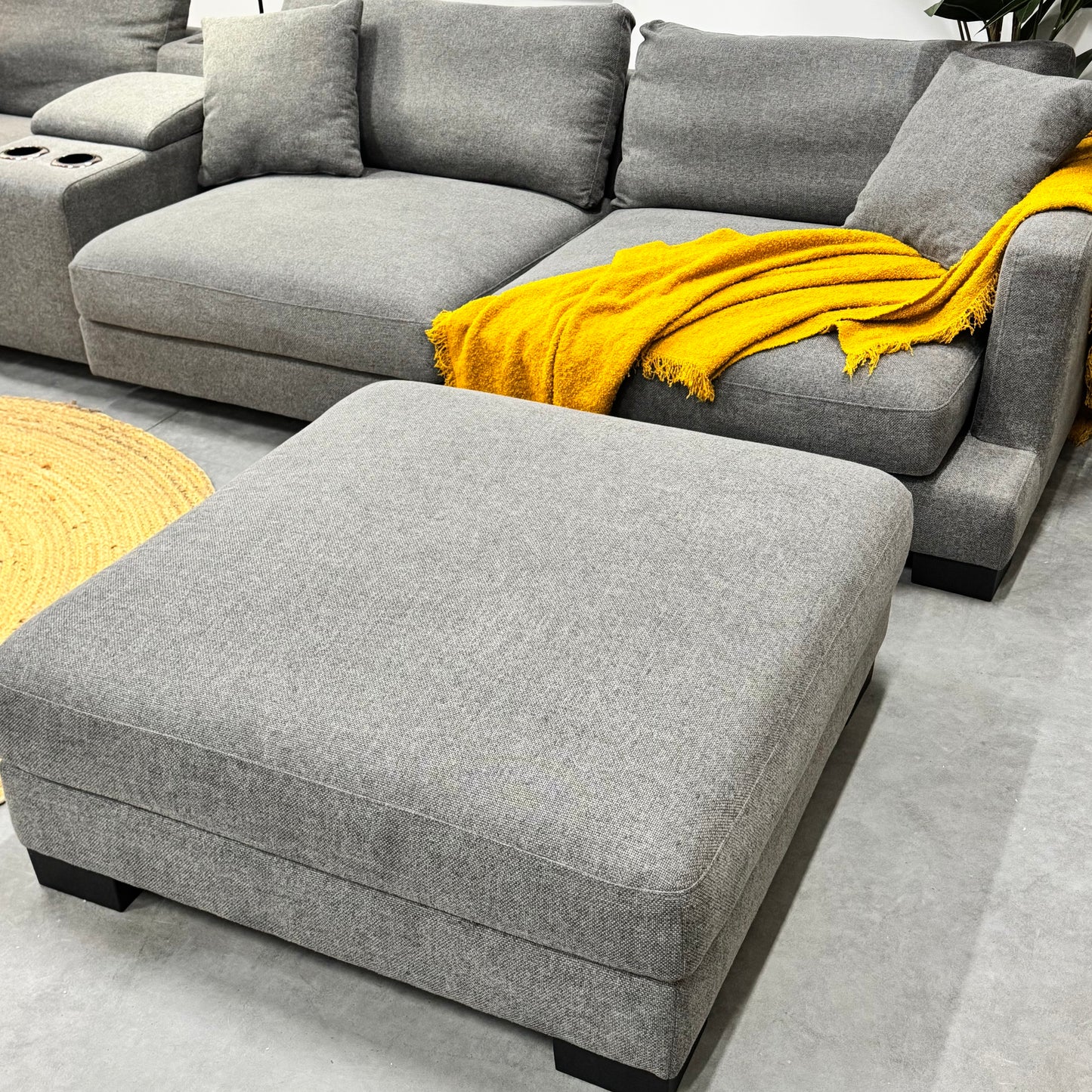 Harvey Norman 4 Seater Modular Sofa with Ottoman