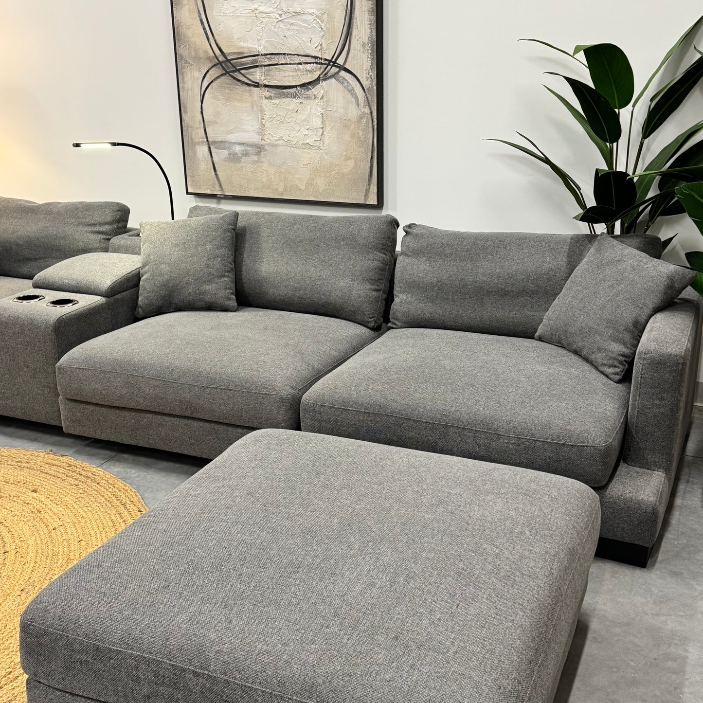 Harvey Norman 4 Seater Modular Sofa with Ottoman