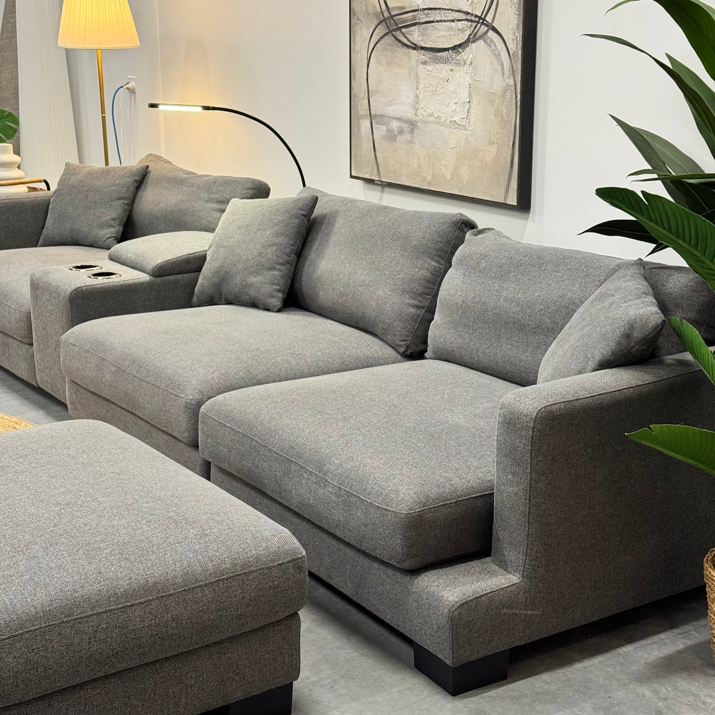 Harvey Norman 4 Seater Modular Sofa with Ottoman