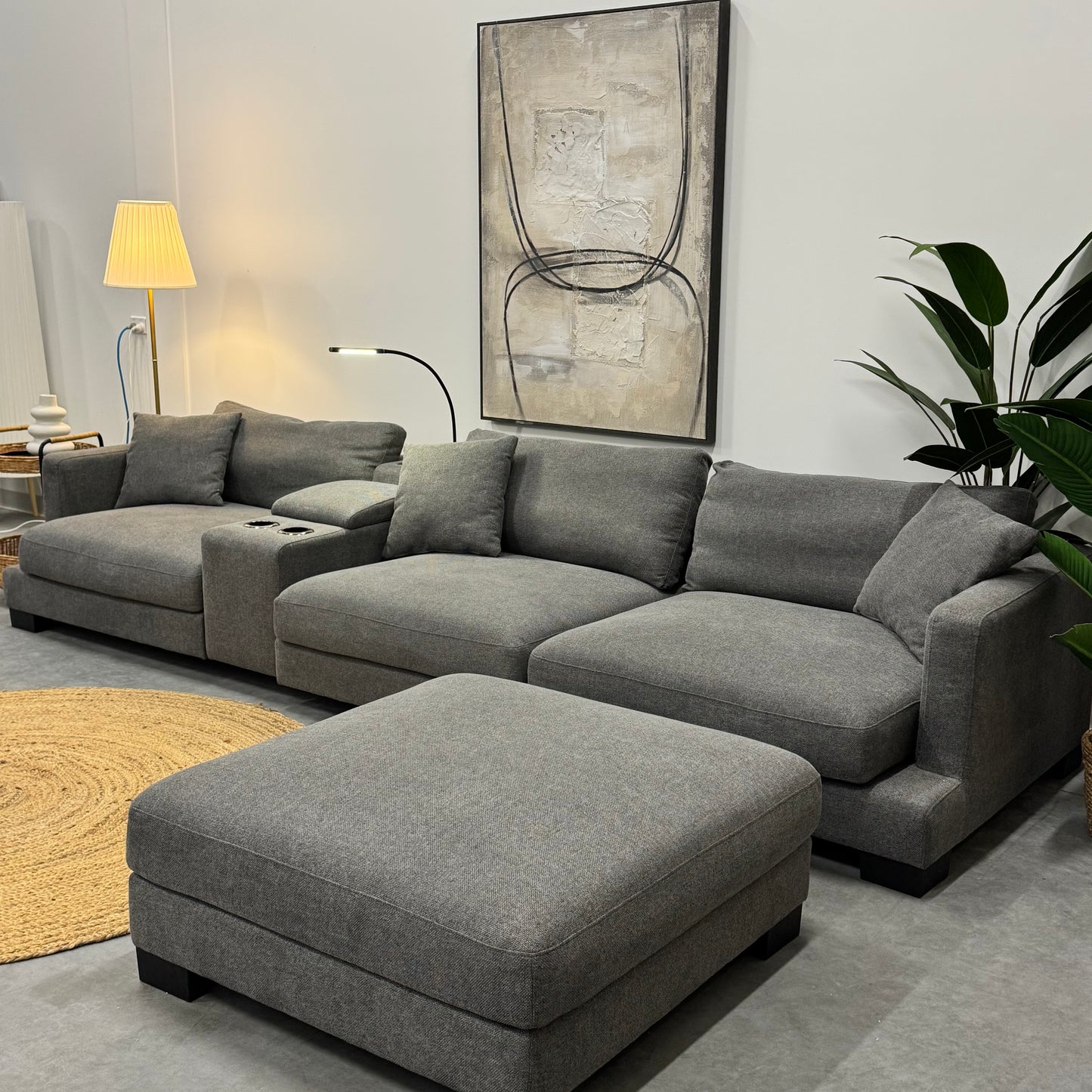 Harvey Norman 4 Seater Modular Sofa with Ottoman