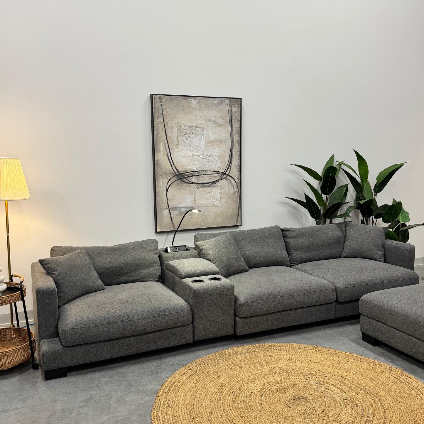 Harvey Norman 4 Seater Modular Sofa with Ottoman