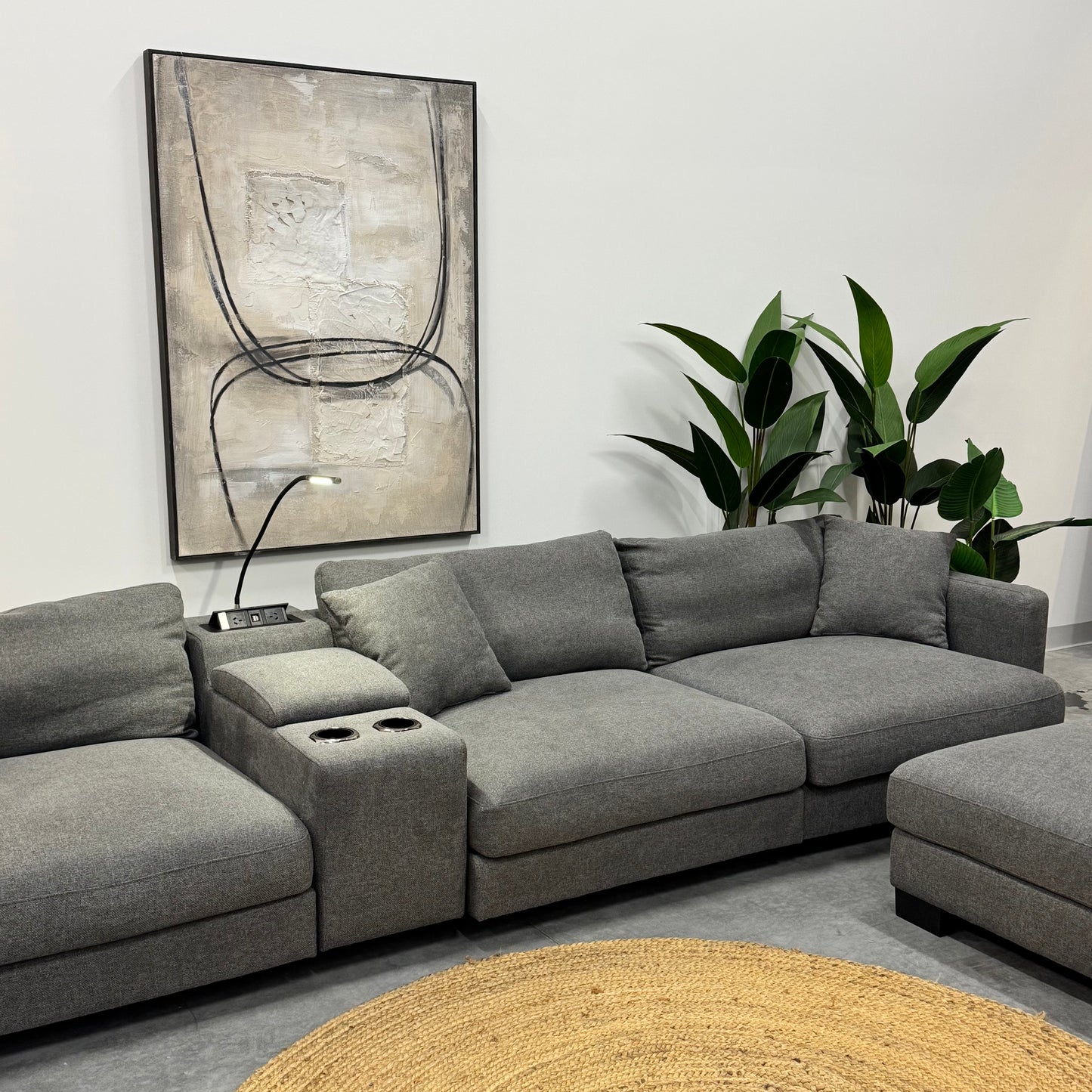 Harvey Norman 4 Seater Modular Sofa with Ottoman