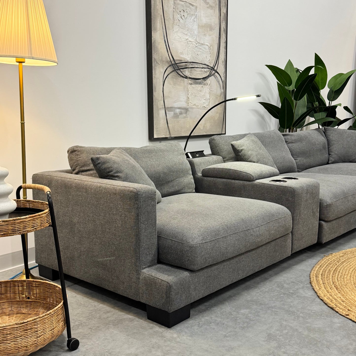 Harvey Norman 4 Seater Modular Sofa with Ottoman