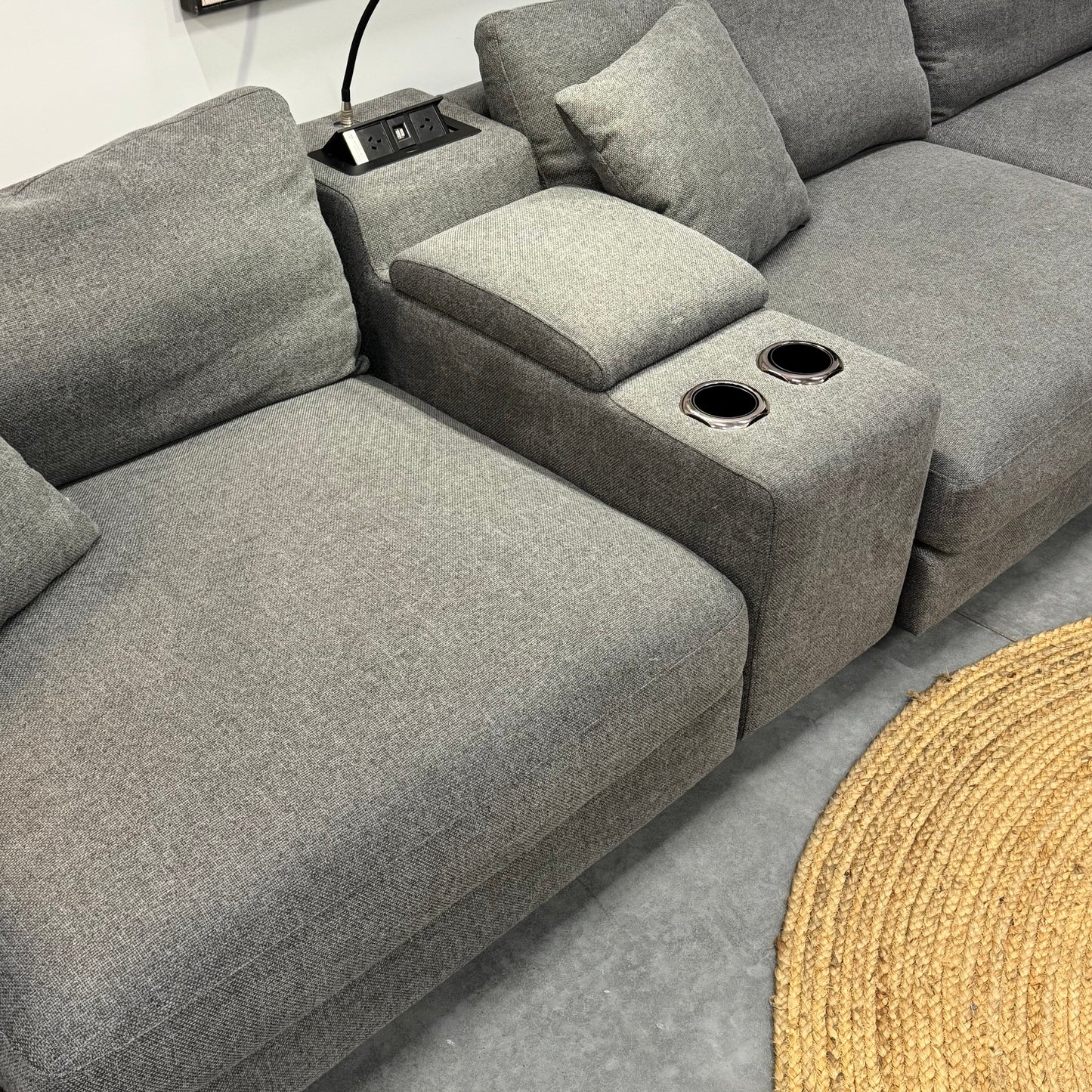 Harvey Norman 4 Seater Modular Sofa with Ottoman
