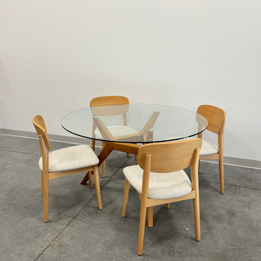 Freedom Glass Top Dining Table (Table Only)