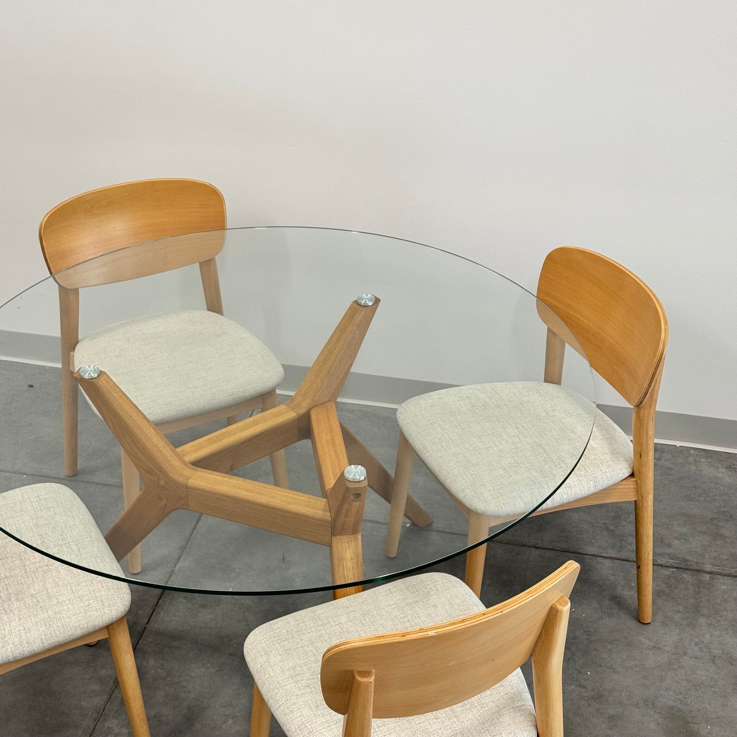 Freedom Glass Top Dining Table (Table Only)