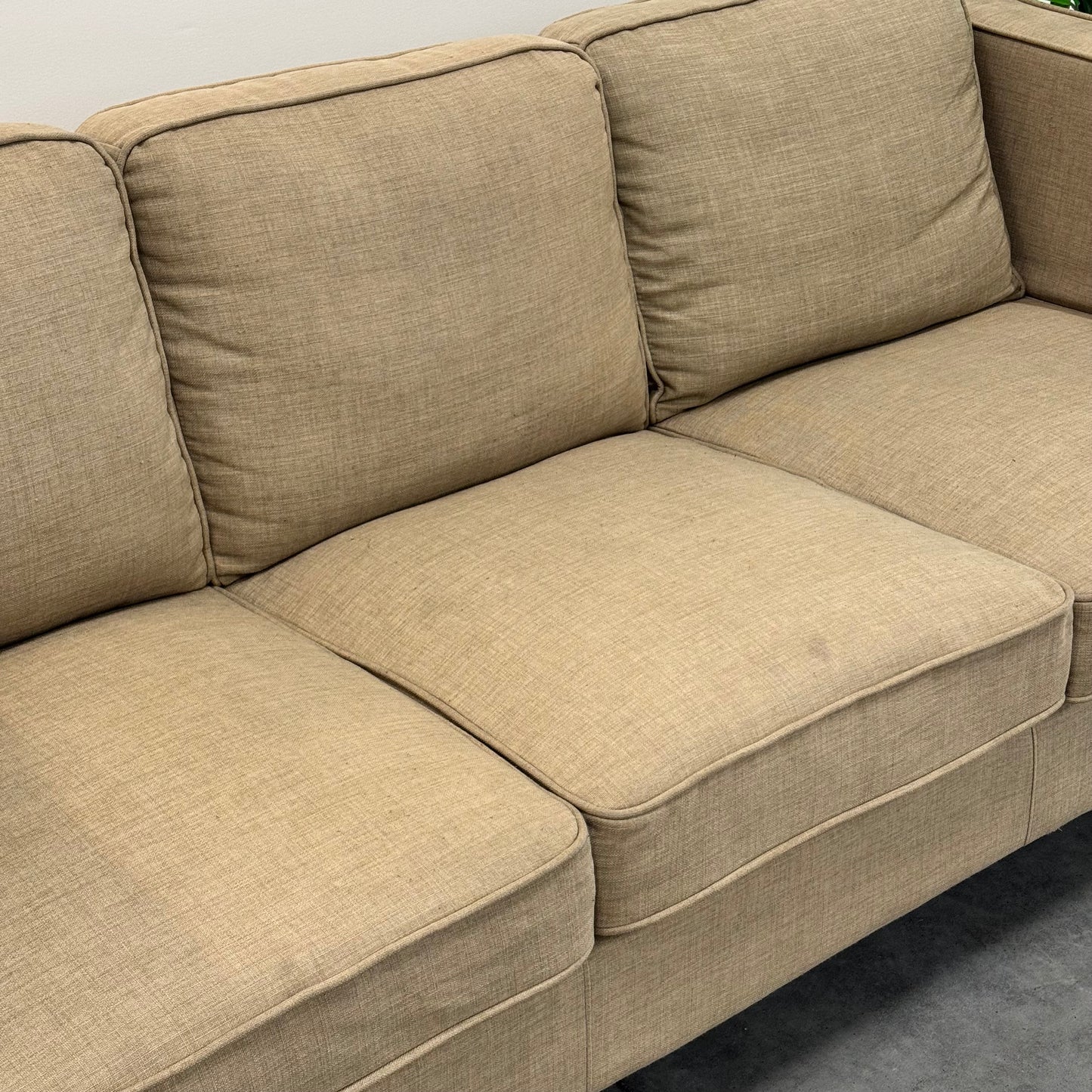 Temple & Webster Beige 3 Seater Sofa