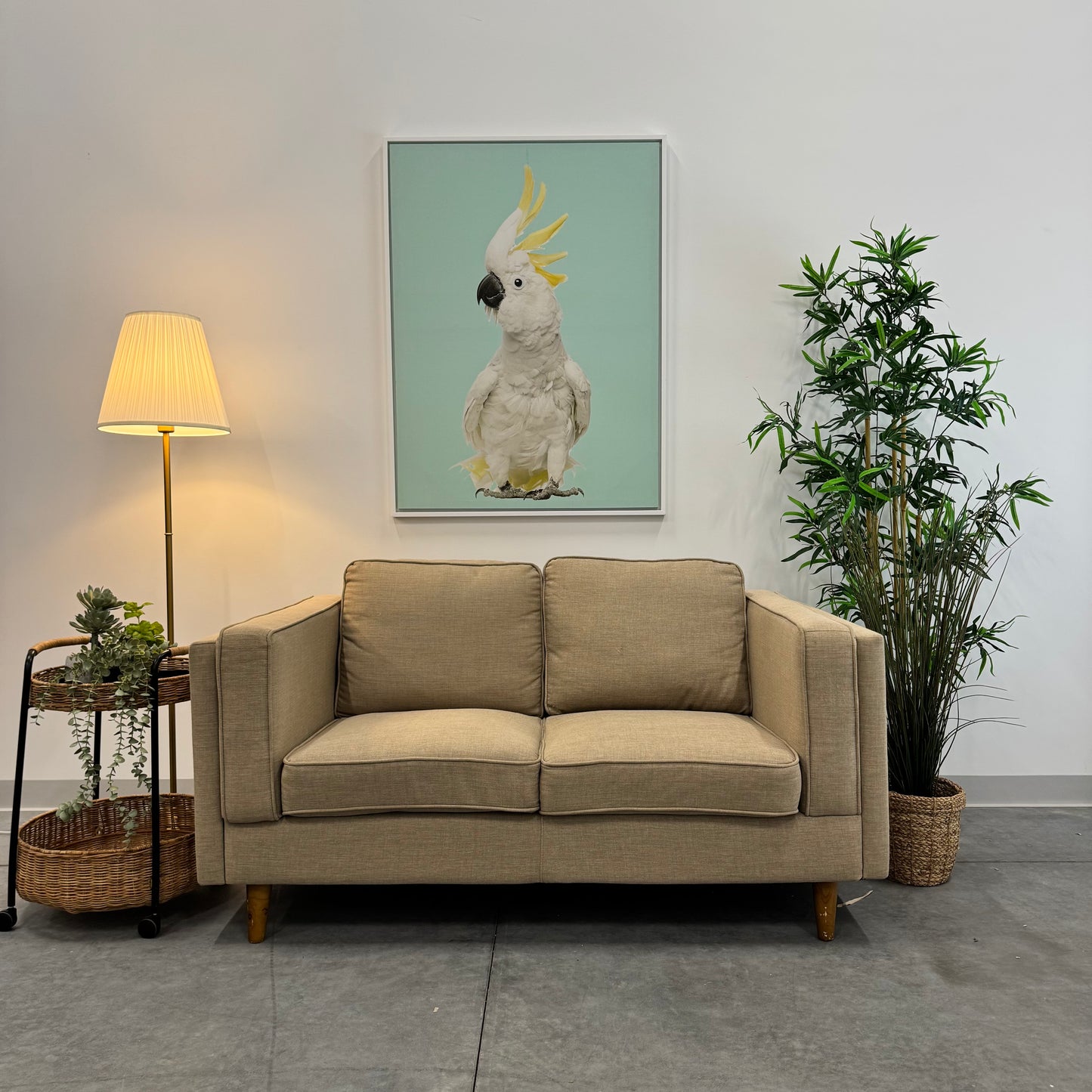 Temple & Webster Beige 2 Seater Sofa