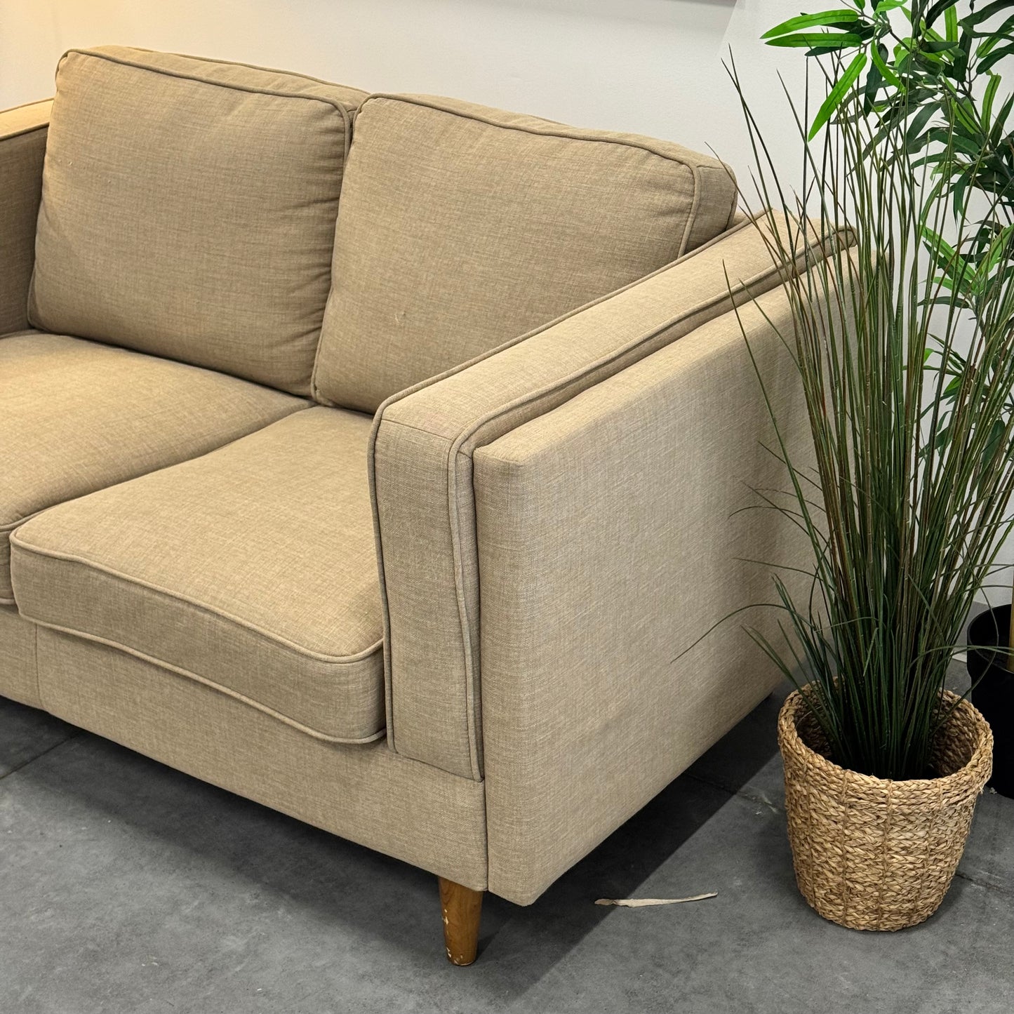 Temple & Webster Beige 2 Seater Sofa
