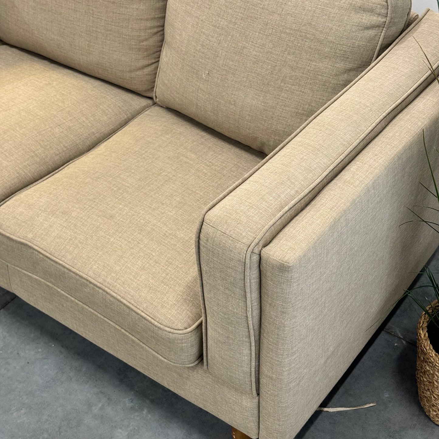 Temple & Webster Beige 2 Seater Sofa