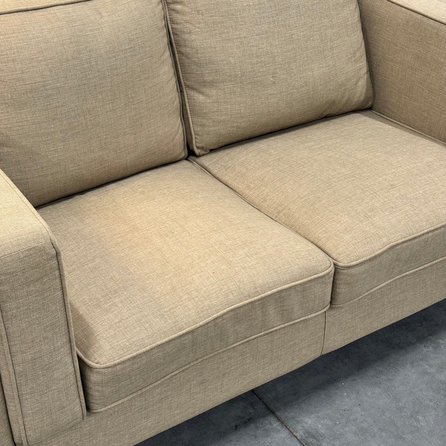 Temple & Webster Beige 2 Seater Sofa
