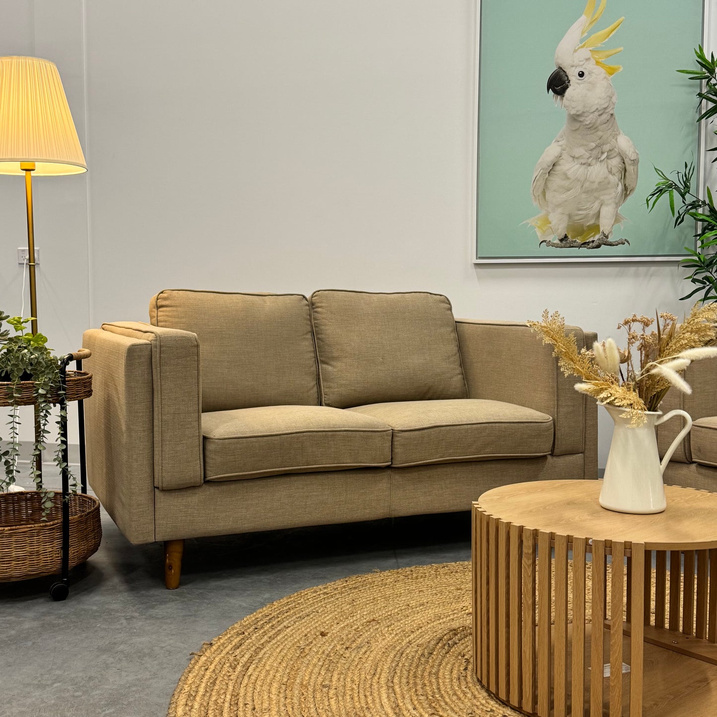 Temple & Webster Beige2 + 3 Seater Sofa