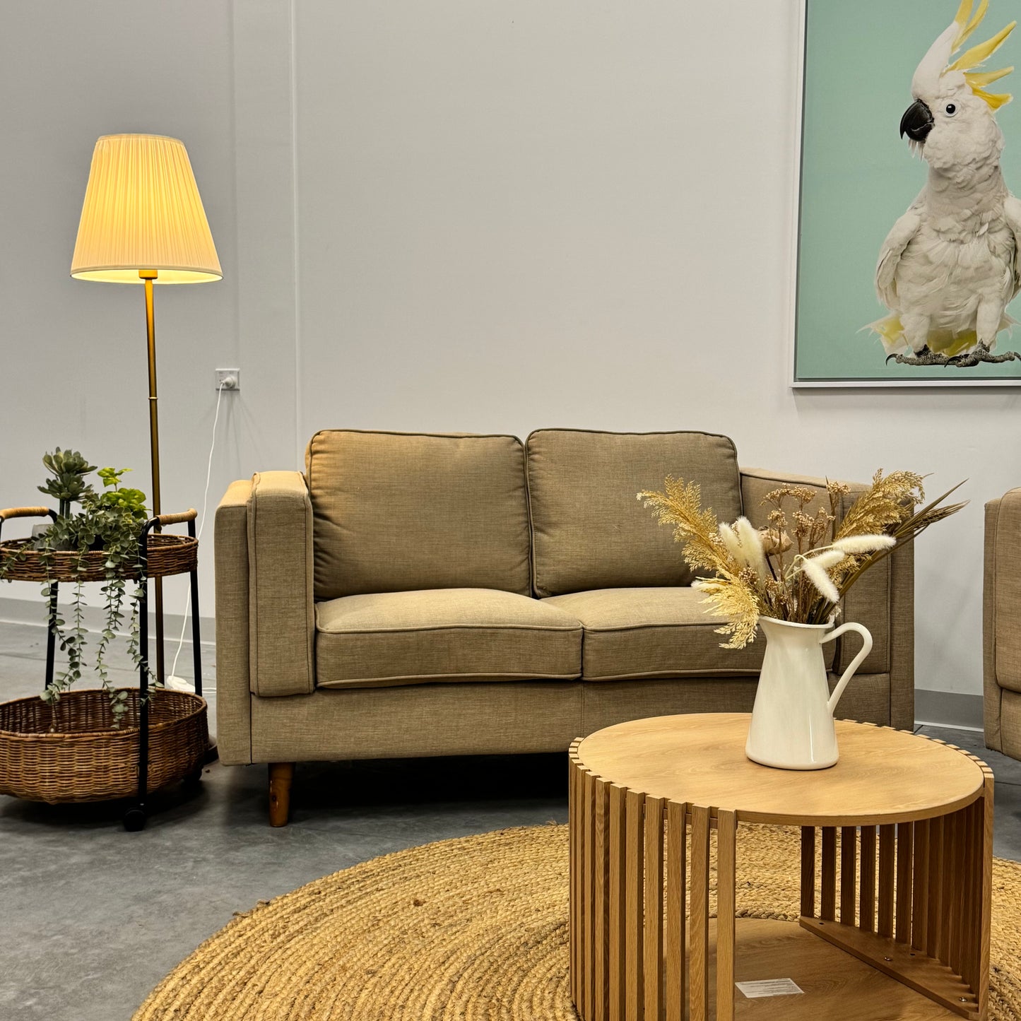 Temple & Webster Beige2 + 3 Seater Sofa