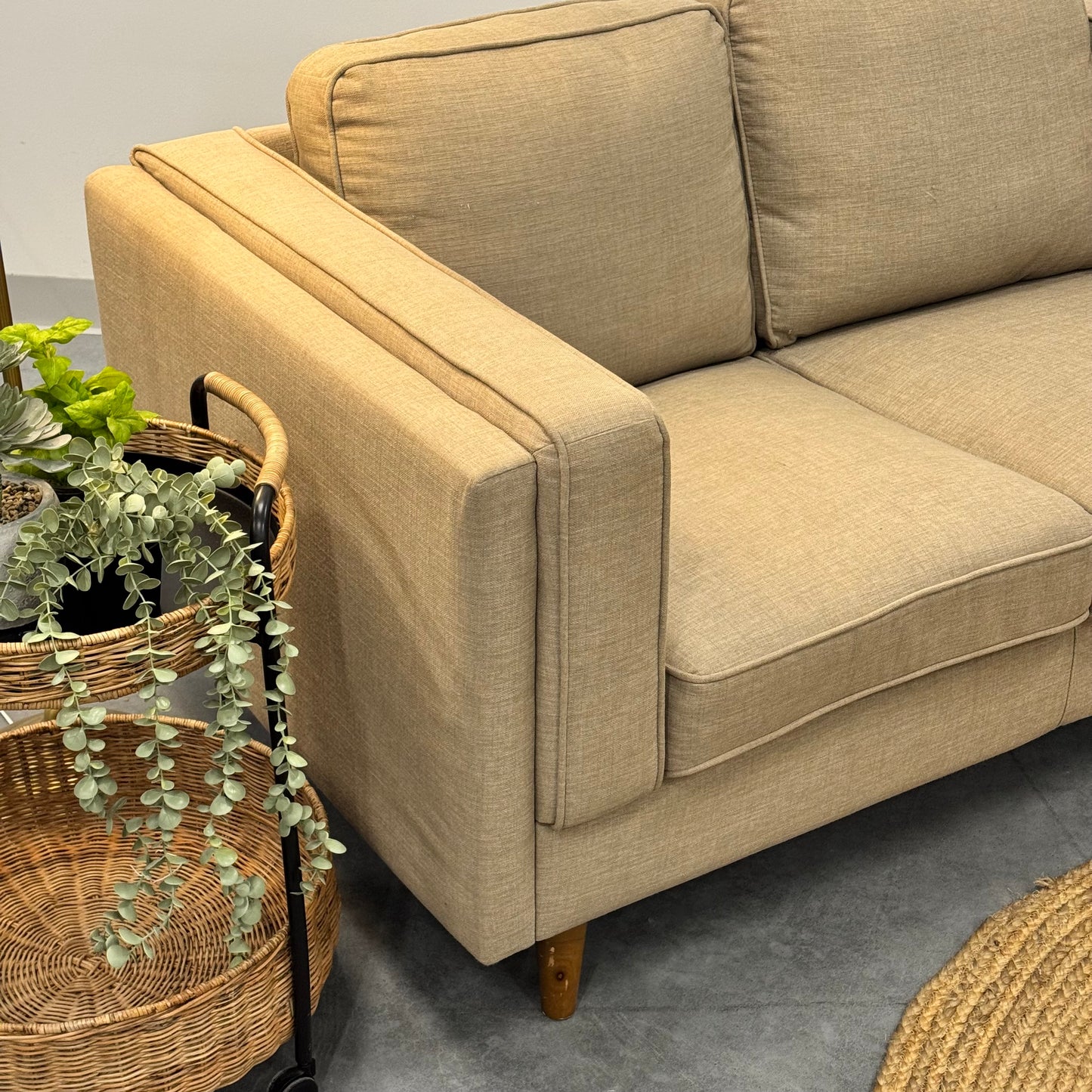 Temple & Webster Beige2 + 3 Seater Sofa