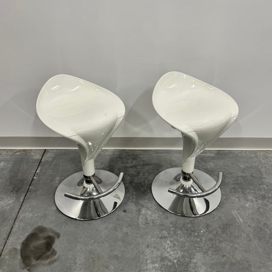 White Bar Stool pair