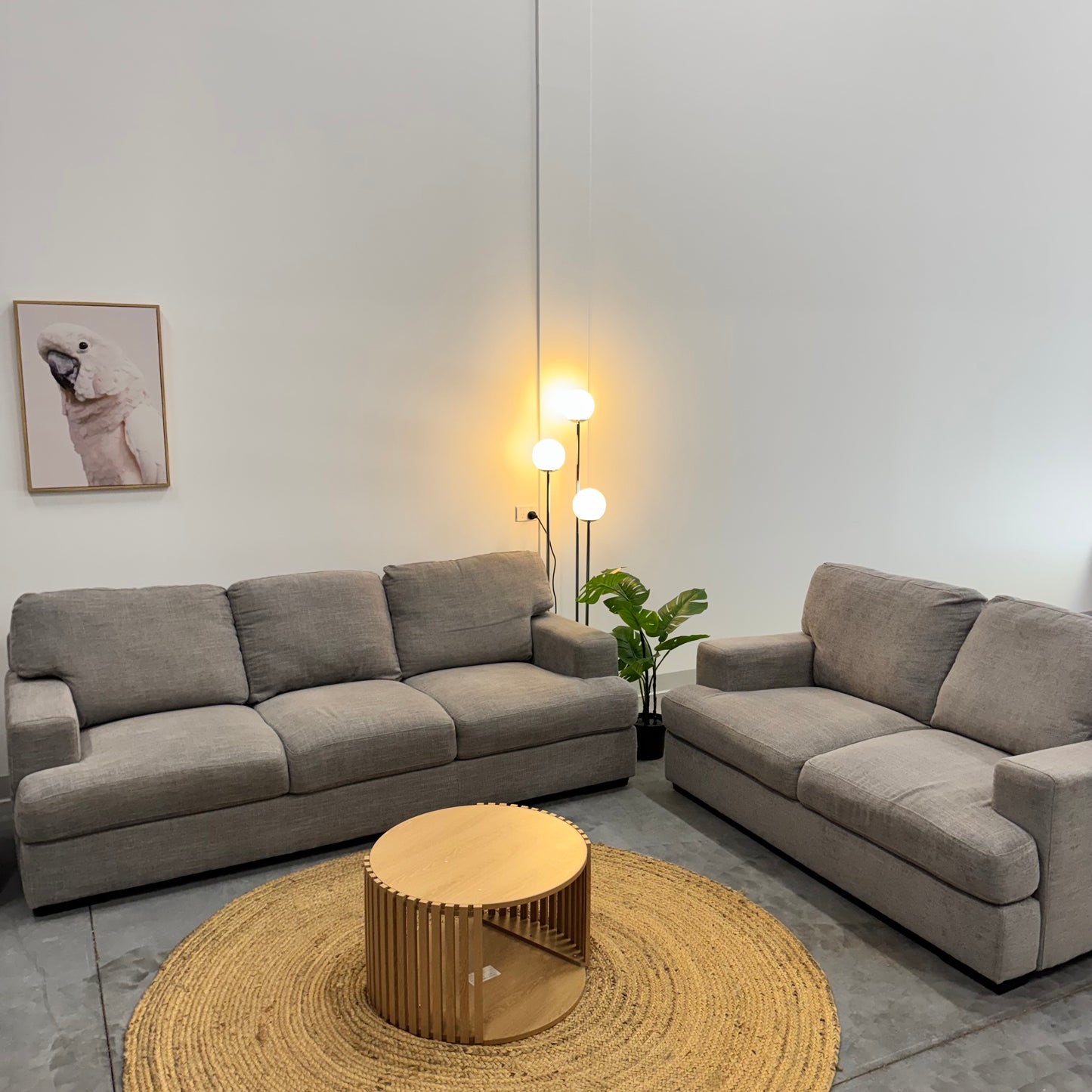 Focus On 3+2 Seater Grey Sofa Set