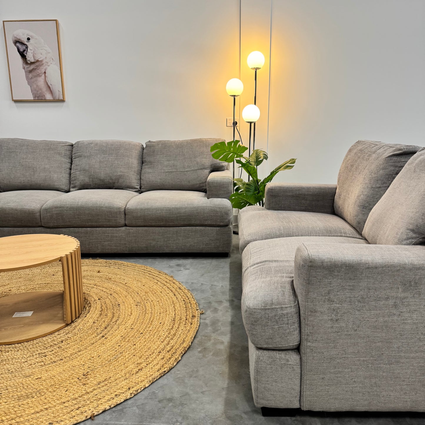 Focus On 3+2 Seater Grey Sofa Set