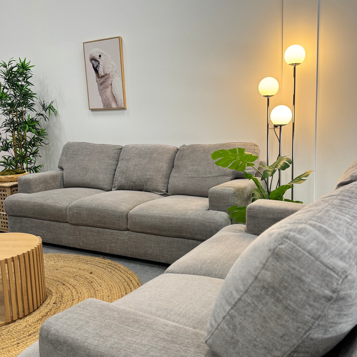 Focus On 3+2 Seater Grey Sofa Set