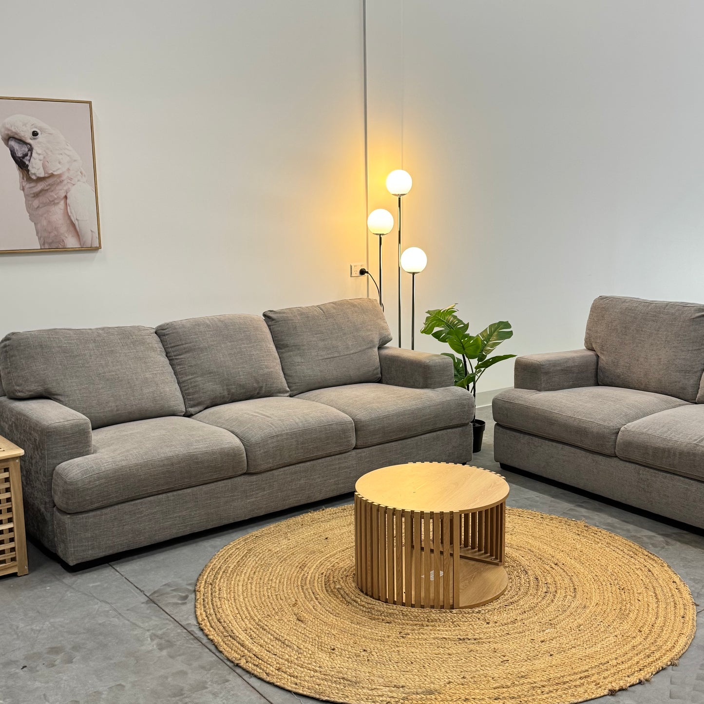 Focus On 3+2 Seater Grey Sofa Set