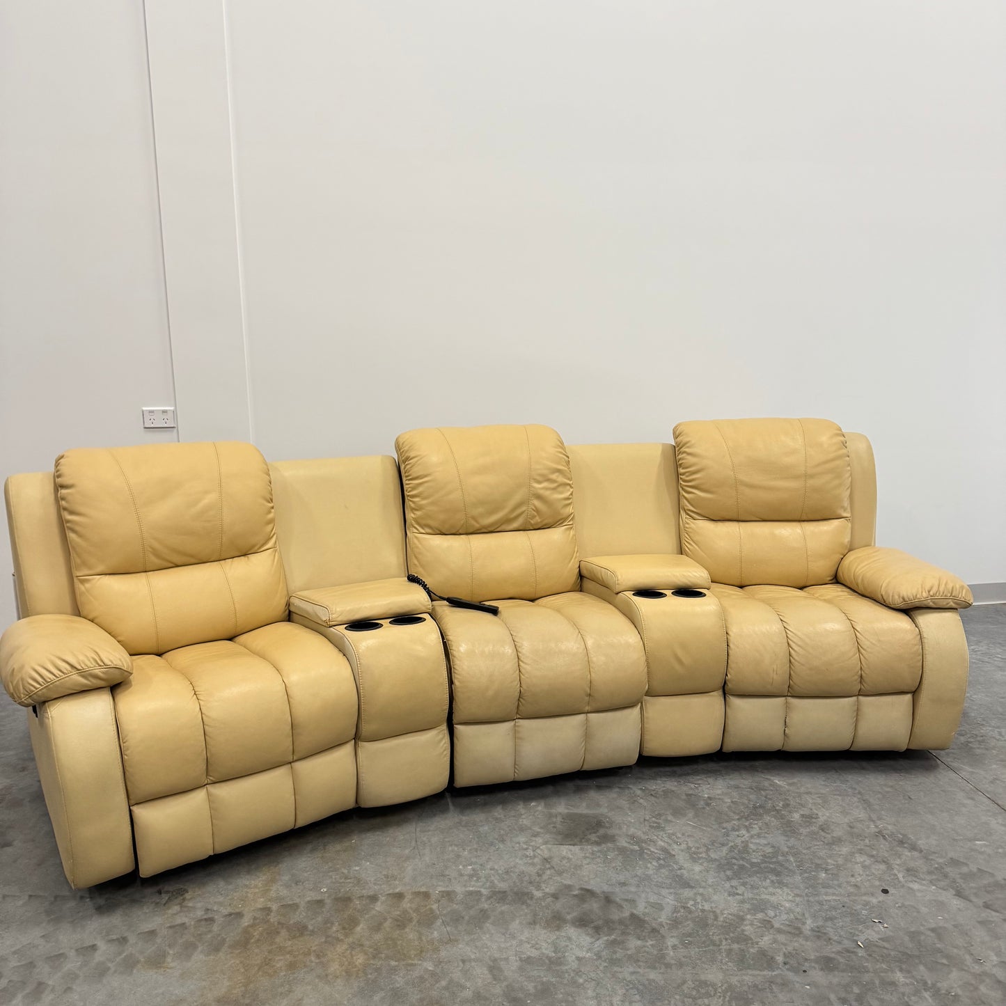 Leather Electric Recliner Sofa