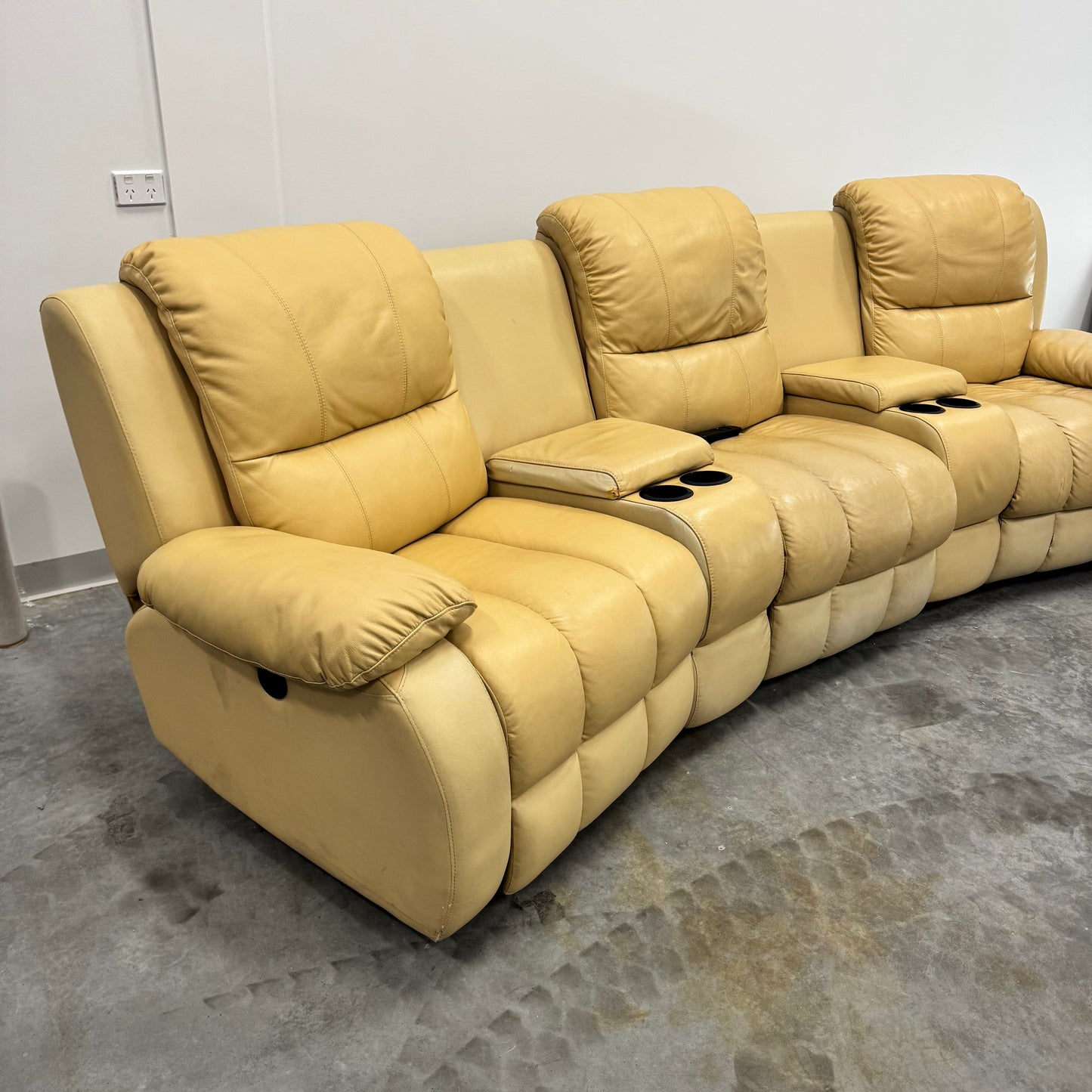 Leather Electric Recliner Sofa