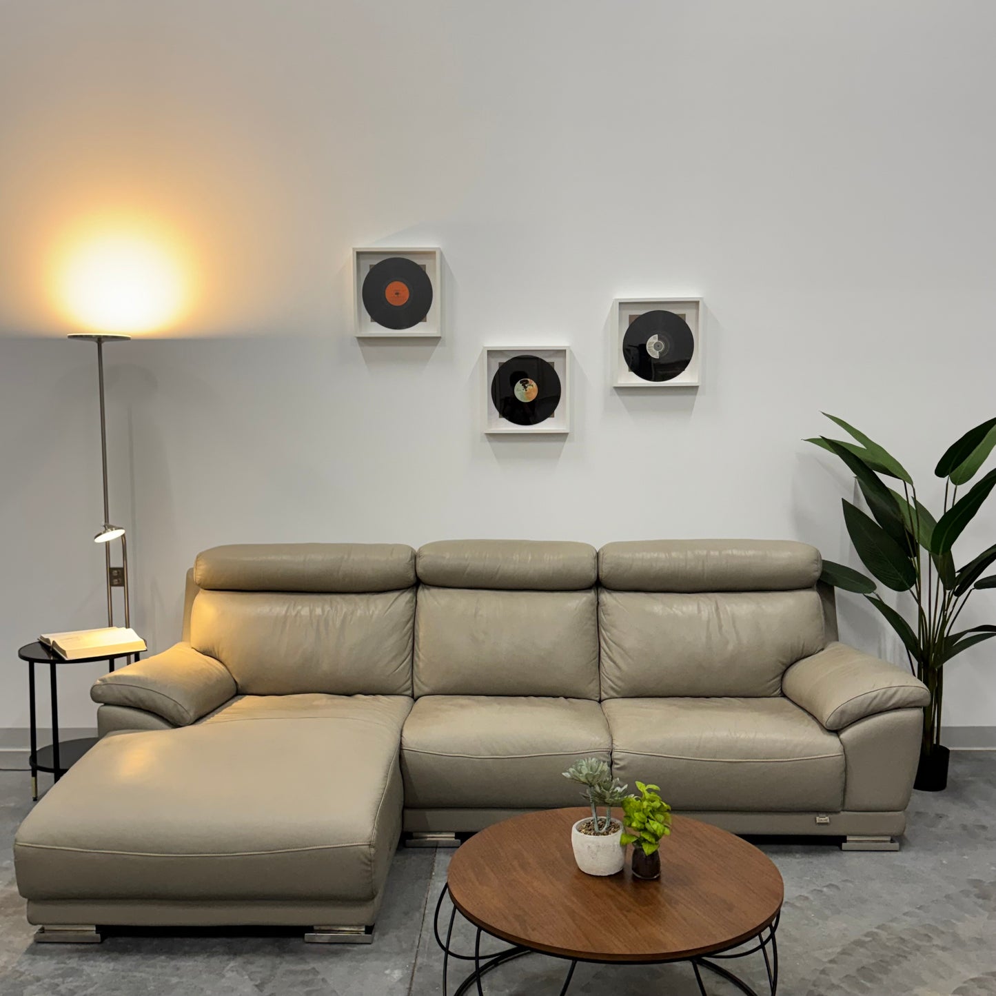 Zolano Genuine Leather 3 Seater Sofa with Chaise