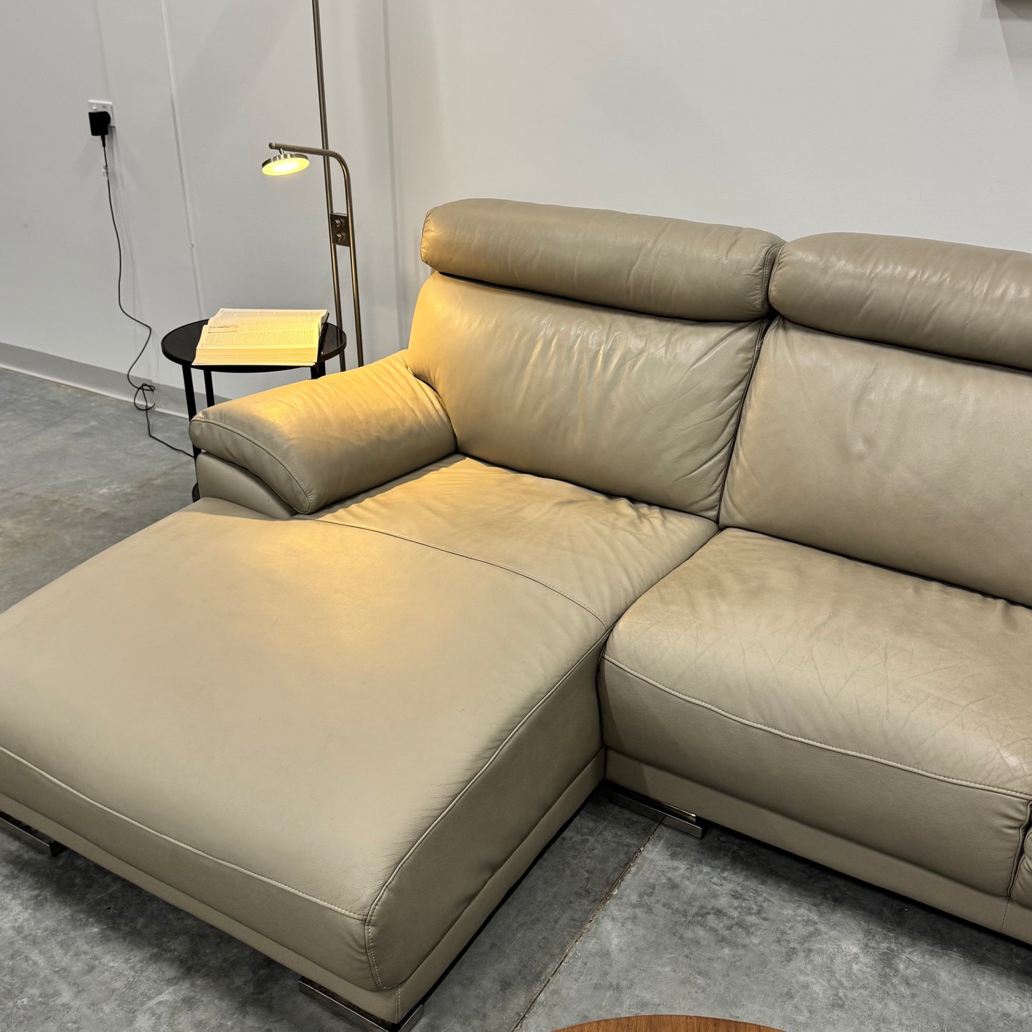 Zolano Genuine Leather 3 Seater Sofa with Chaise