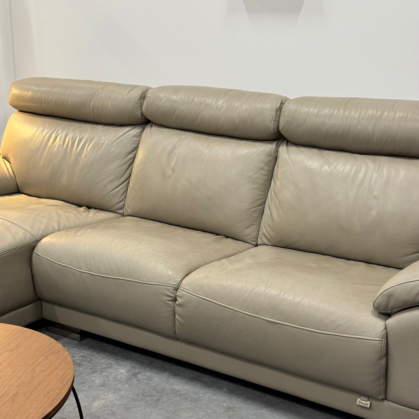 Zolano Genuine Leather 3 Seater Sofa with Chaise