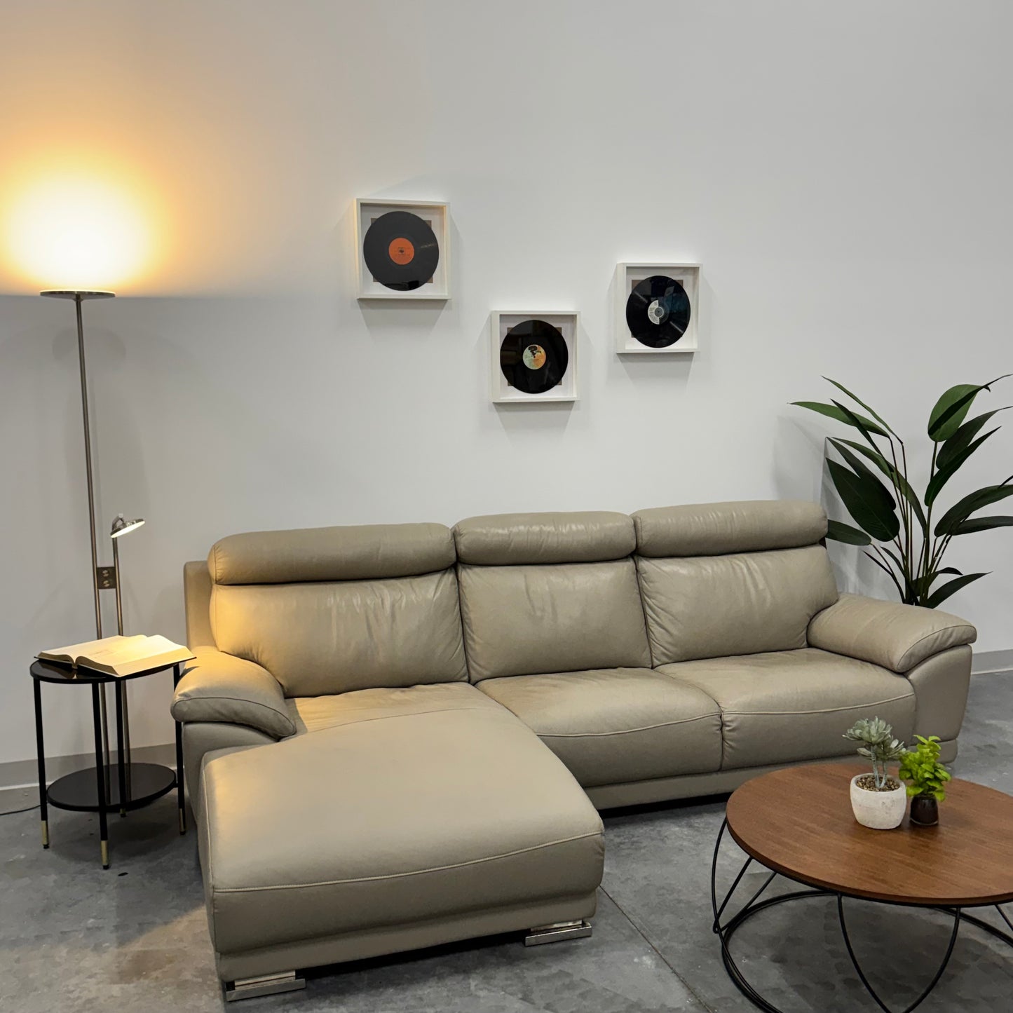 Zolano Genuine Leather 3 Seater Sofa with Chaise