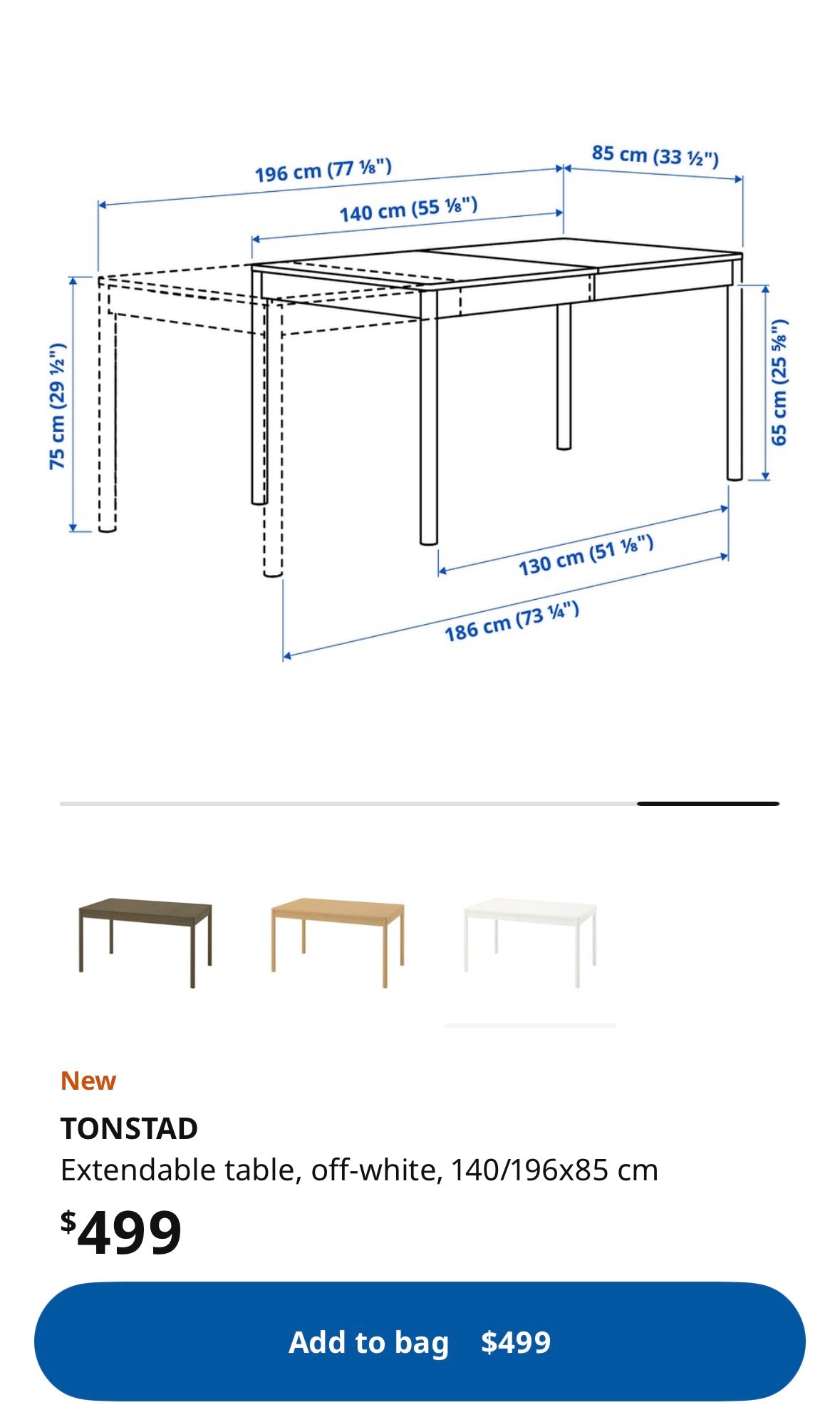 IKEA Tonstad Dining table