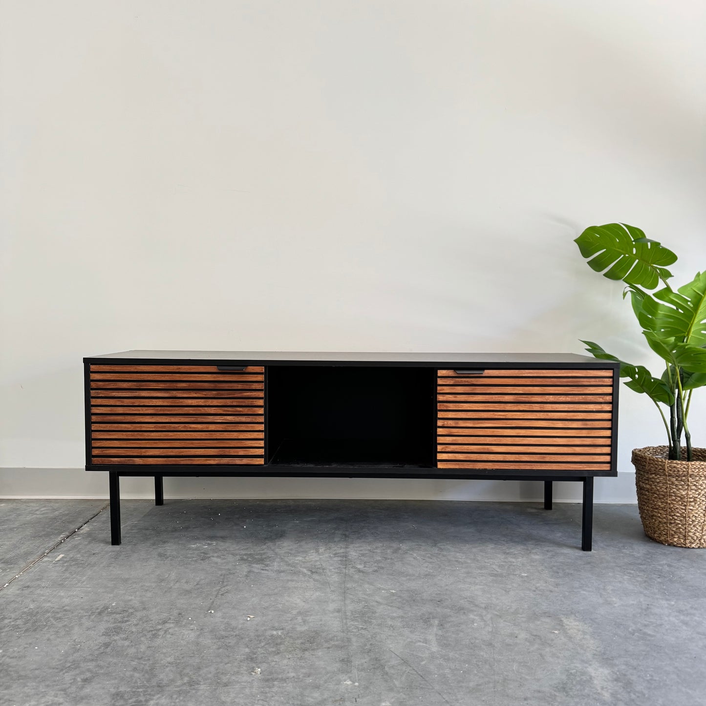IKEA Black Wood Tv Unit