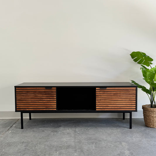 IKEA Black Wood Tv Unit