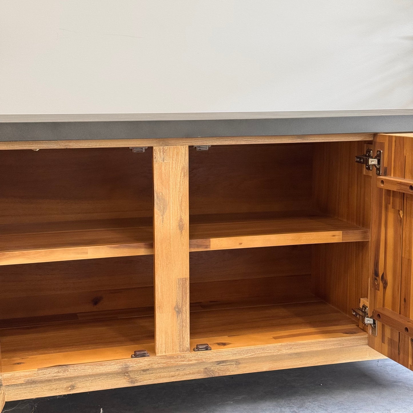 Nick Scali Oak Concrete Top Buffet / TV Unit