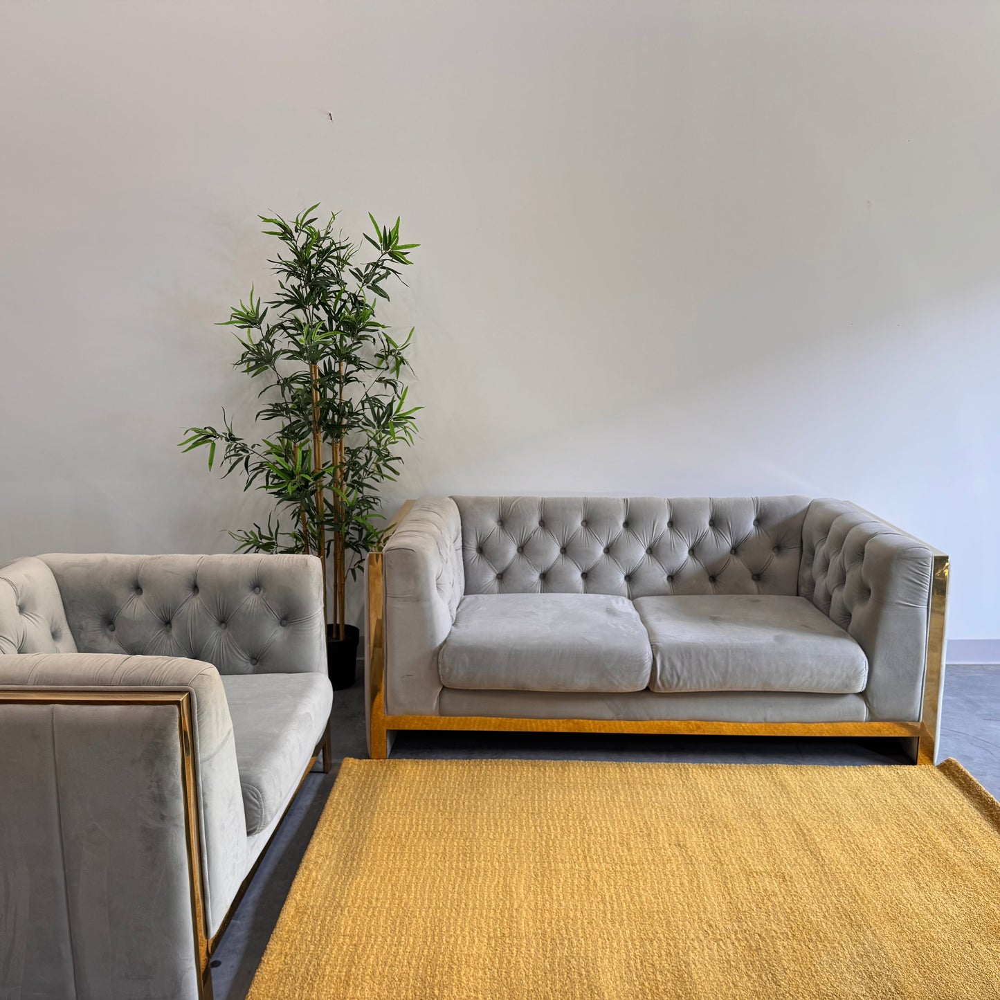 Tuxedo Velvet 2+1 Seater Sofa