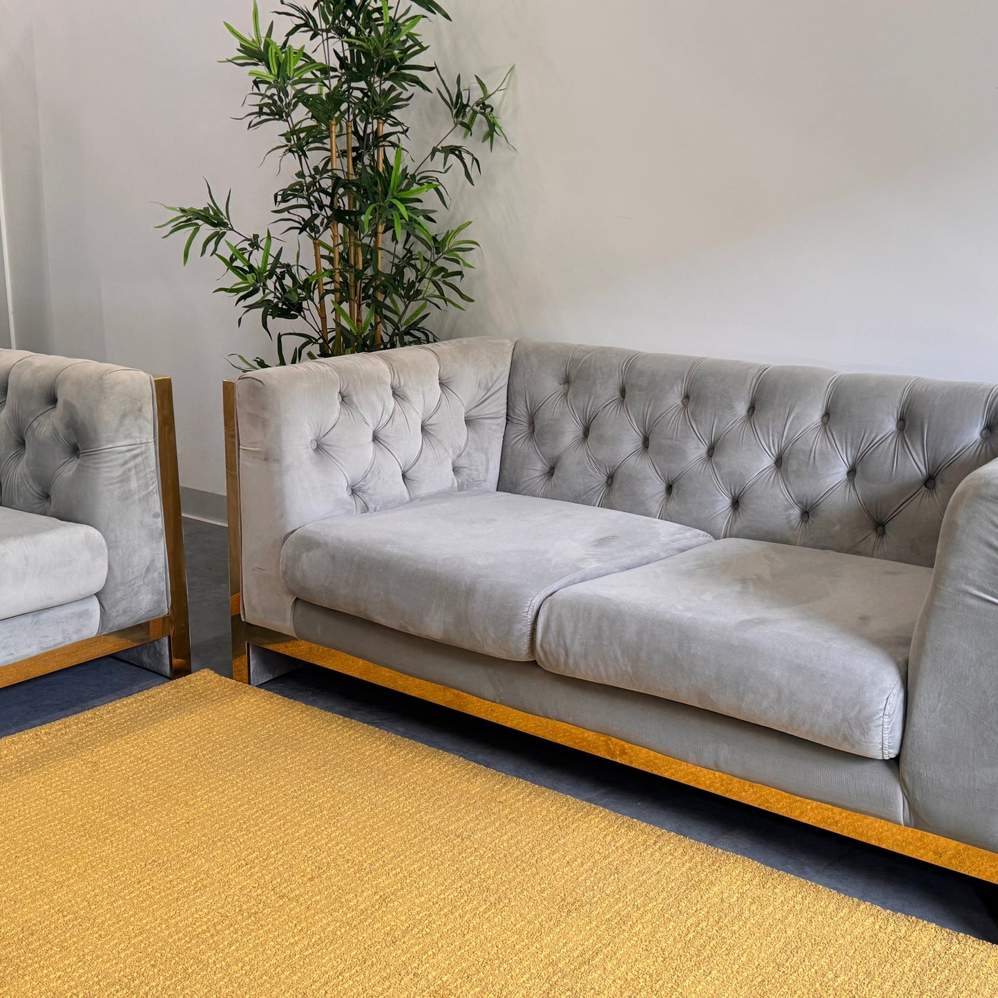 Tuxedo Velvet 2+1 Seater Sofa