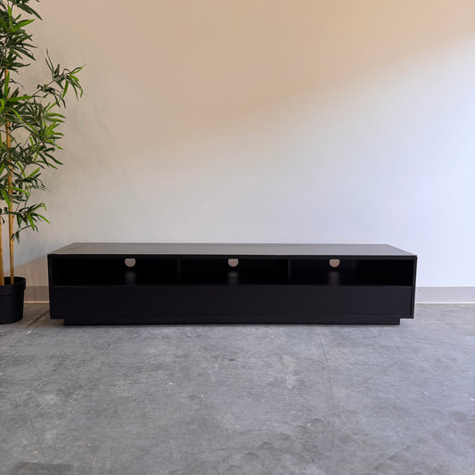 Black TV Unit Glass Top